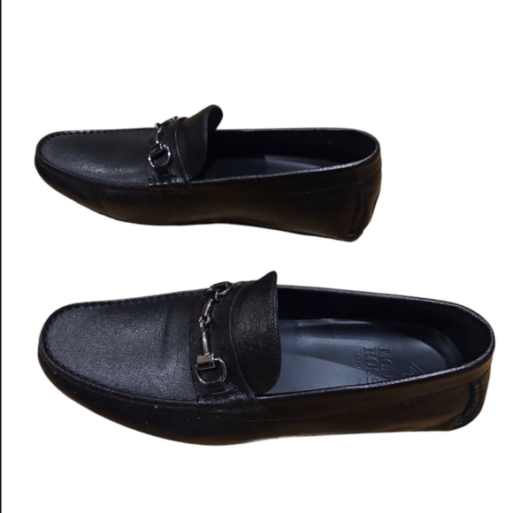 Monte Rosso Black Leather Loafers with Silver Hardware main image 8